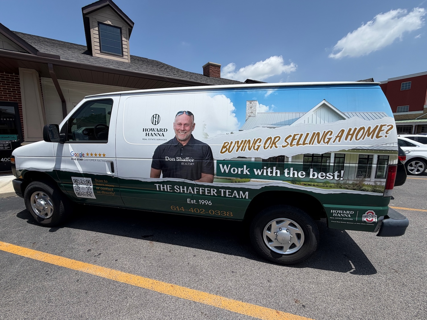 The Shaffer Team company van serving Pickerington and Central Ohio